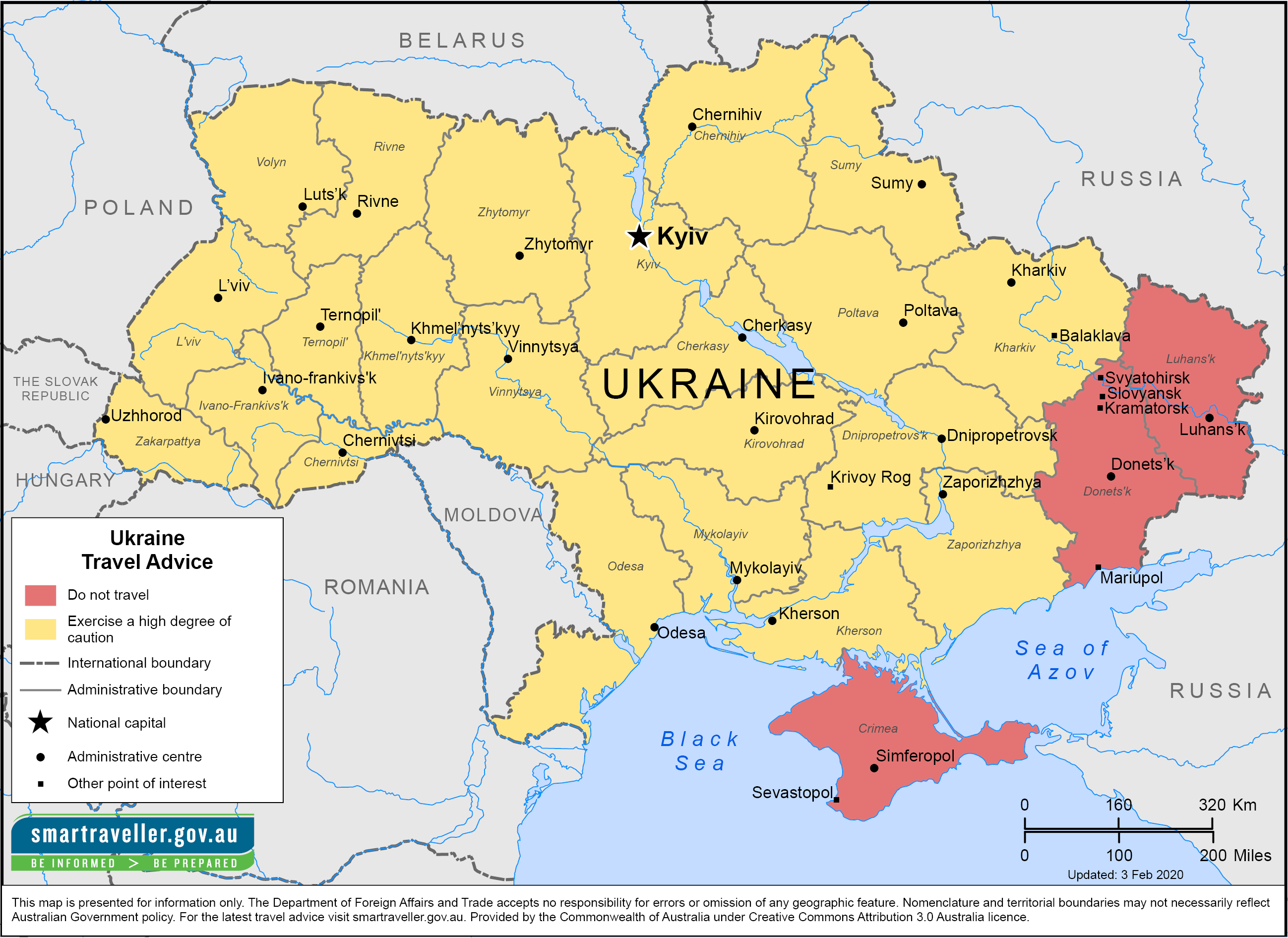 ukraine travel level